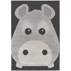 Tapis chambre d’enfants animaux - hippo - facile d’entretien - 120 x 170 cm