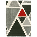 Tapis de salon design - seventies - triangles multicolores - 200 x 290 cm