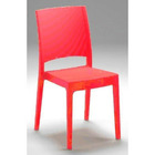 Chaise de jardin flora areta - lot de 4 - rouge - 52 x 46 x h 86 cm - plastique résine