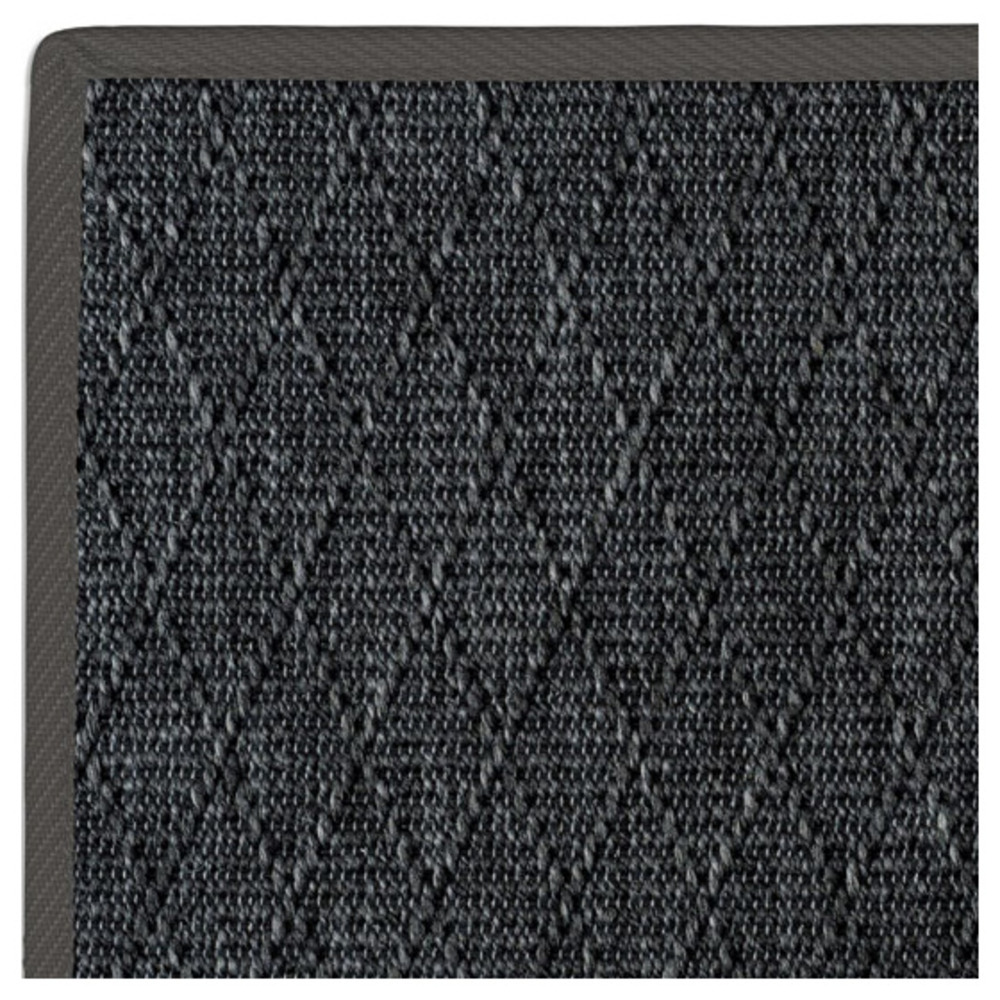 Tapis intérieur / extérieur timika - gris ardoise - galon noir - 120 x 170 cm