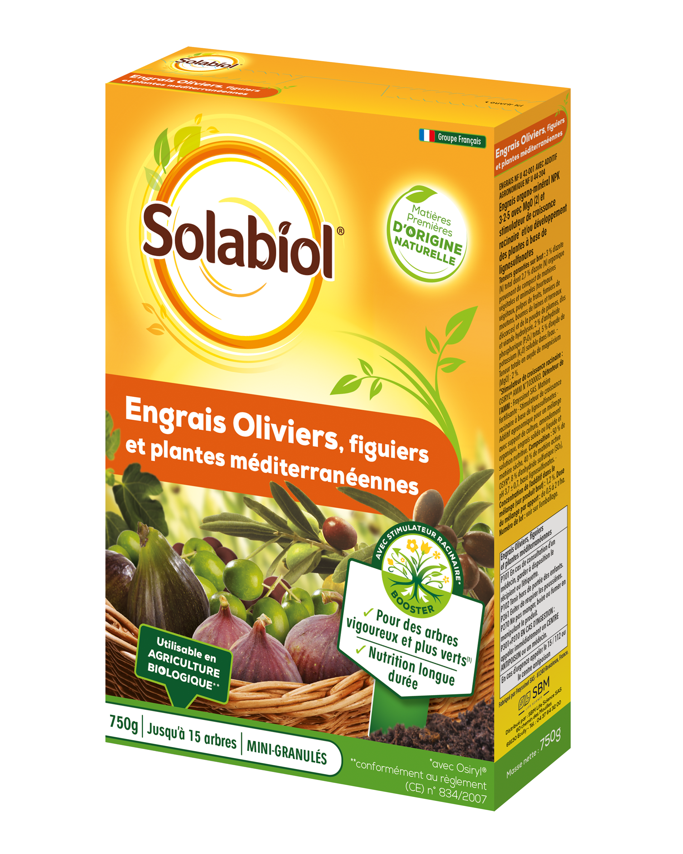 Solivy750 | engrais oliviers et figuiers | 750g | utilisable en agricu