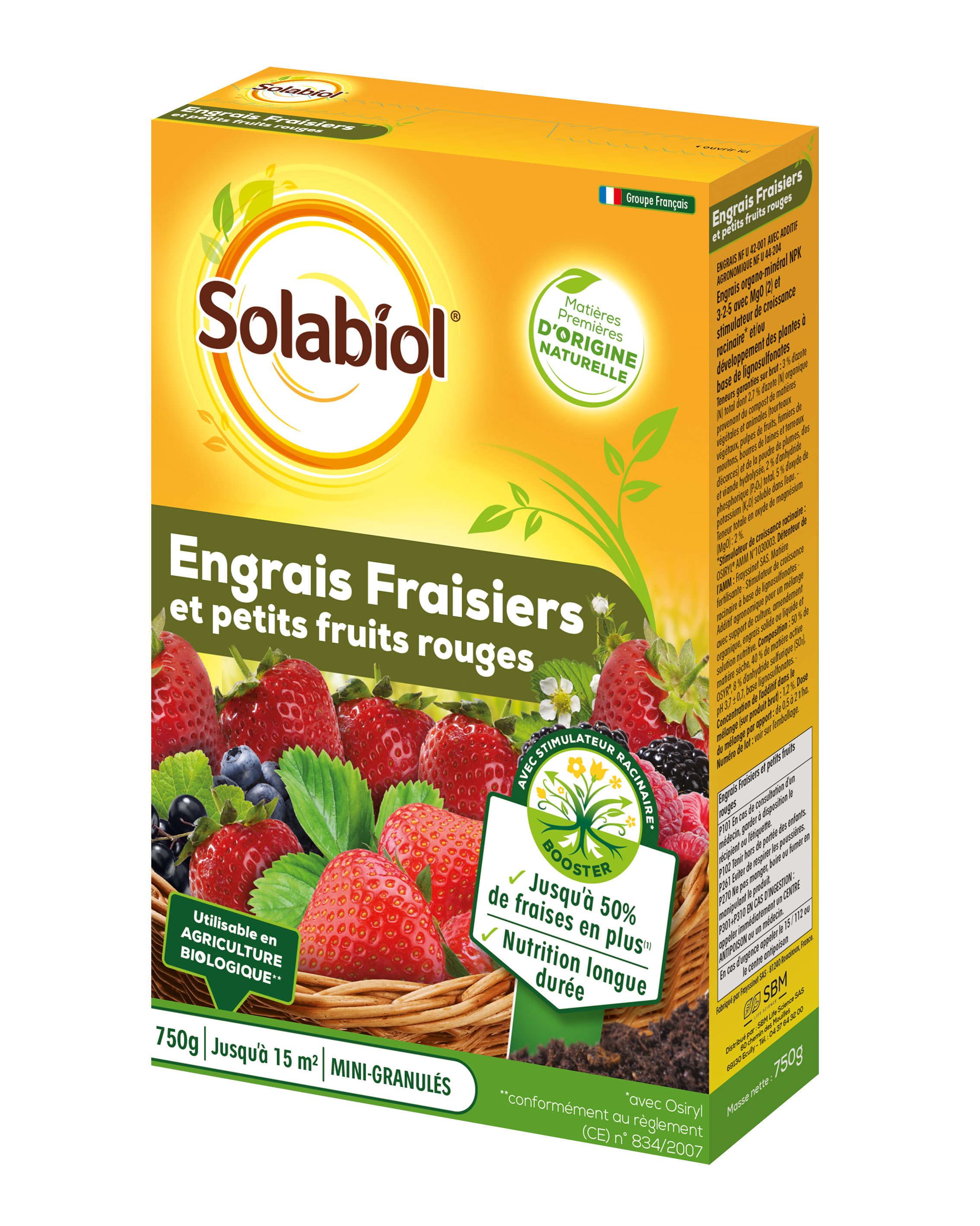 Sofray750 | engrais fraisiers et petits fruits | 750g |stimulateur de