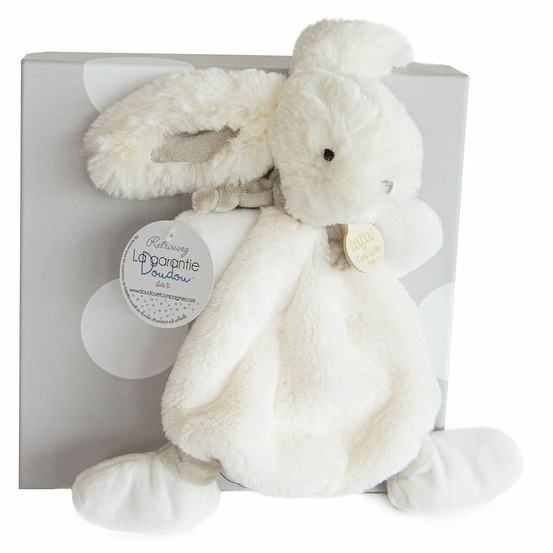 Doudou Lapin Bonbon taupe