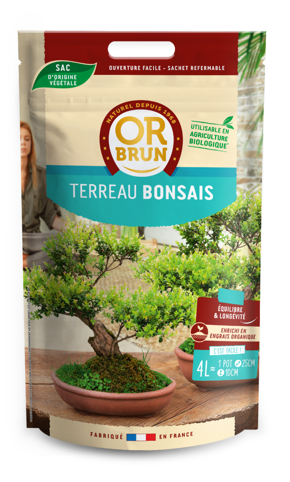 Obrtbon4 - terreau bonsaïs - 4l - meilleur enracinement