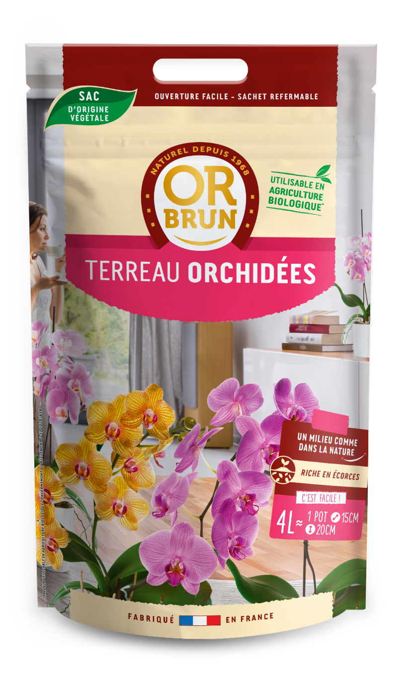 Obrtorc4 |terreau orchidées | 4l |favorise la croissance