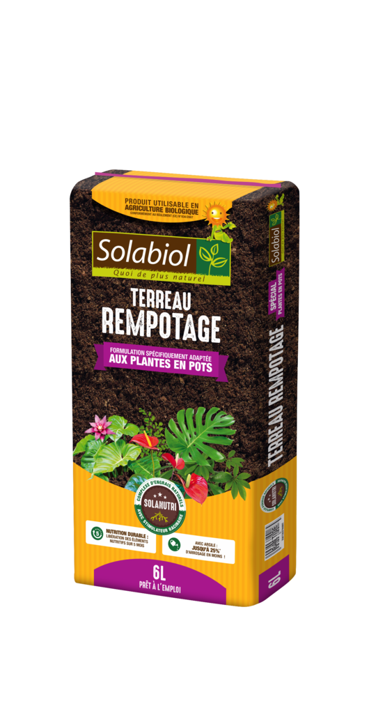 Terempo6 - terreau rempotage - 6l - utilisable en agriculture biologique