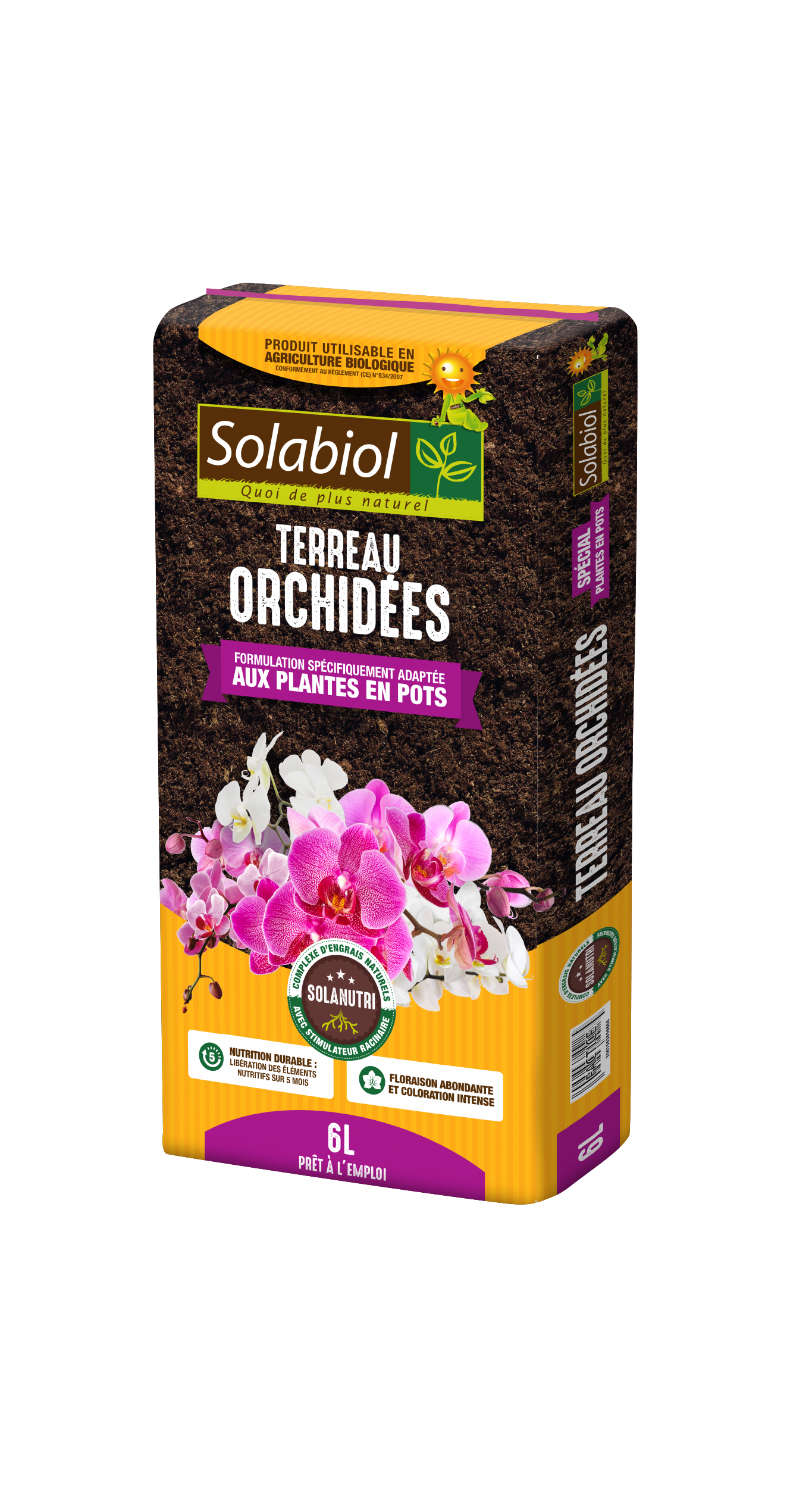 Terorc6 | terreau orchidées | tourbe et ecorces de pin | brun | 6 l |