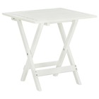Table de bistro blanc 46x46x47 cm bois d'acacia massif