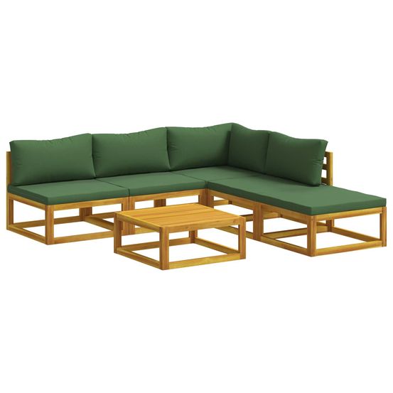 Ensemble de canapés 6 pc naturel bois d'acacia massif