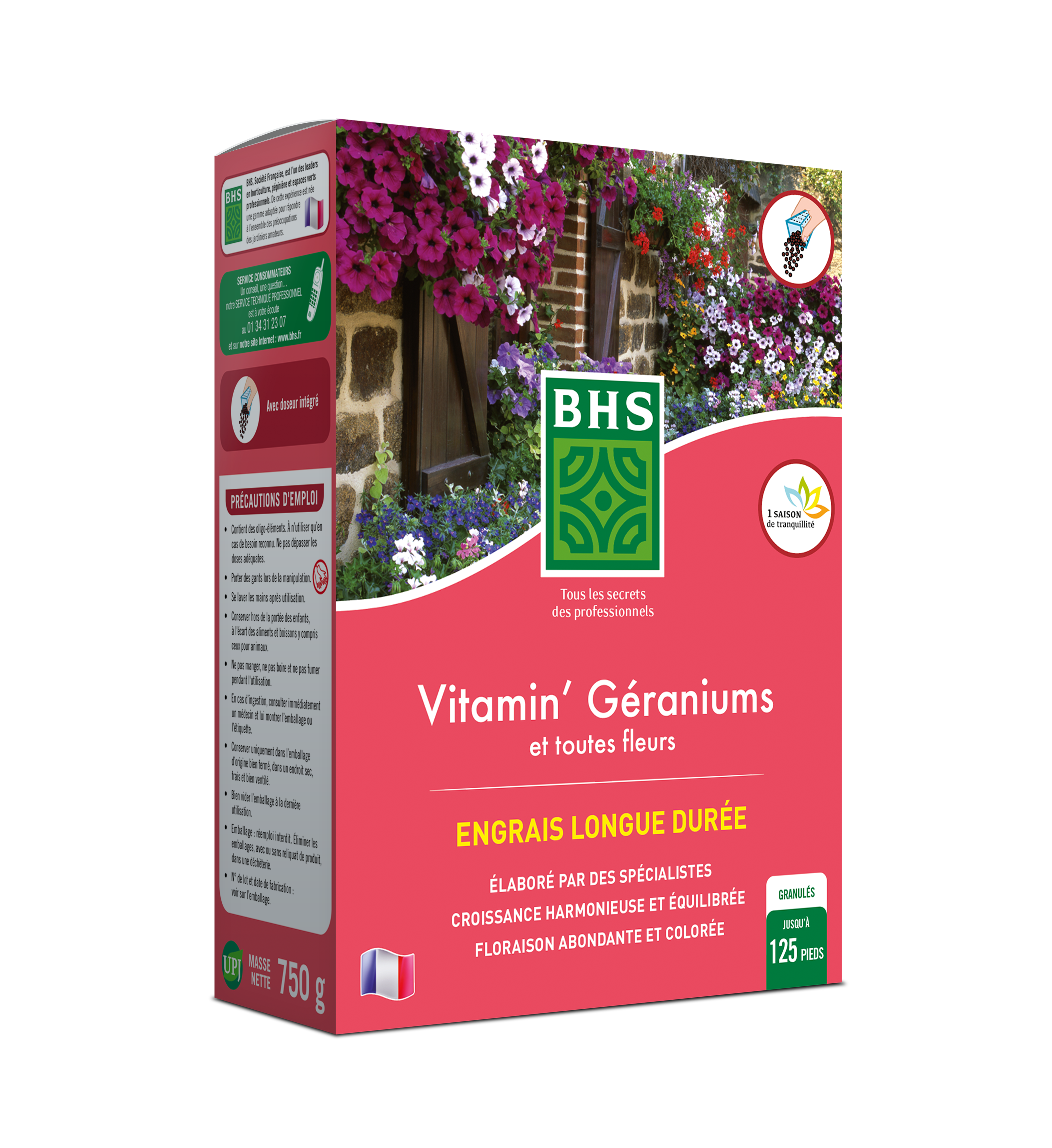 Evge750 | engrais vitamin' geraniums | 750 g |équilibre azotée et pota