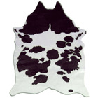 Tapis peau de bête - imitation vache holstein - noir et blanc - 140 x 170 cm