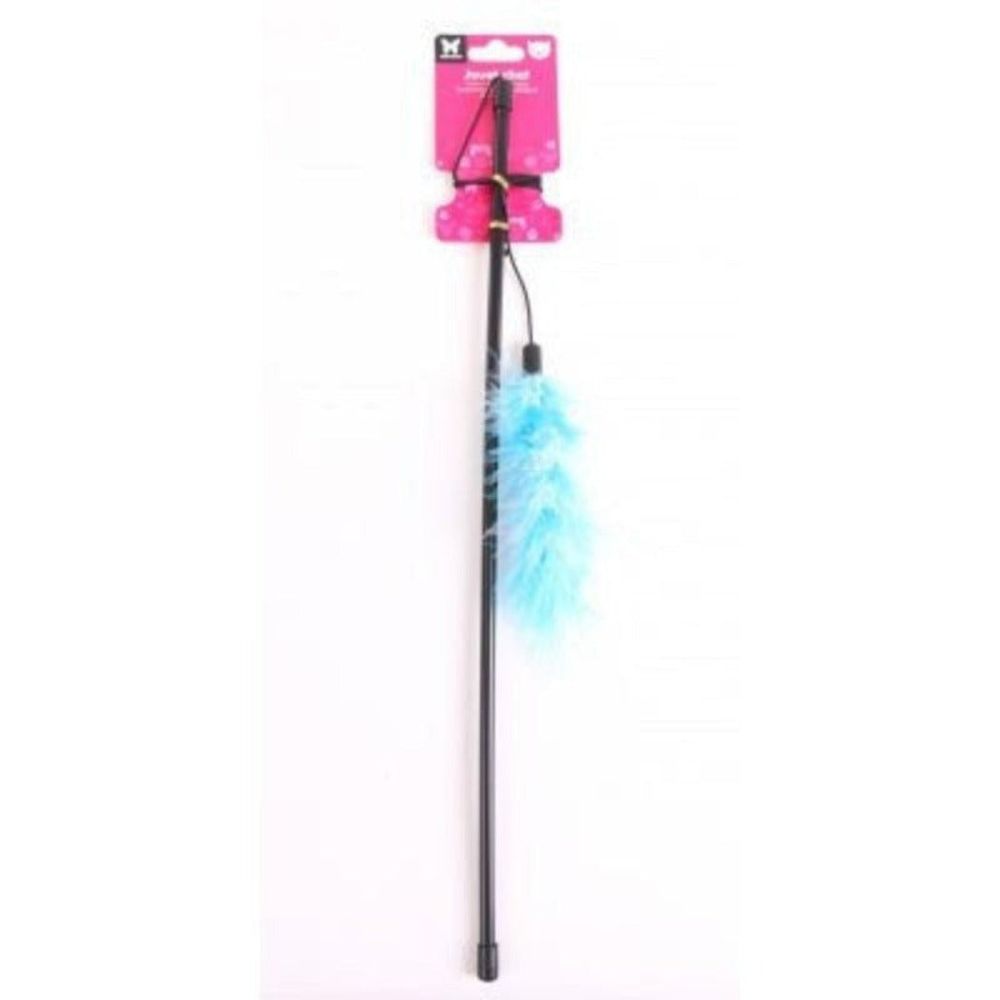 Canne à pêche pour chats canacats boa attrapes moi - l. 13 cm