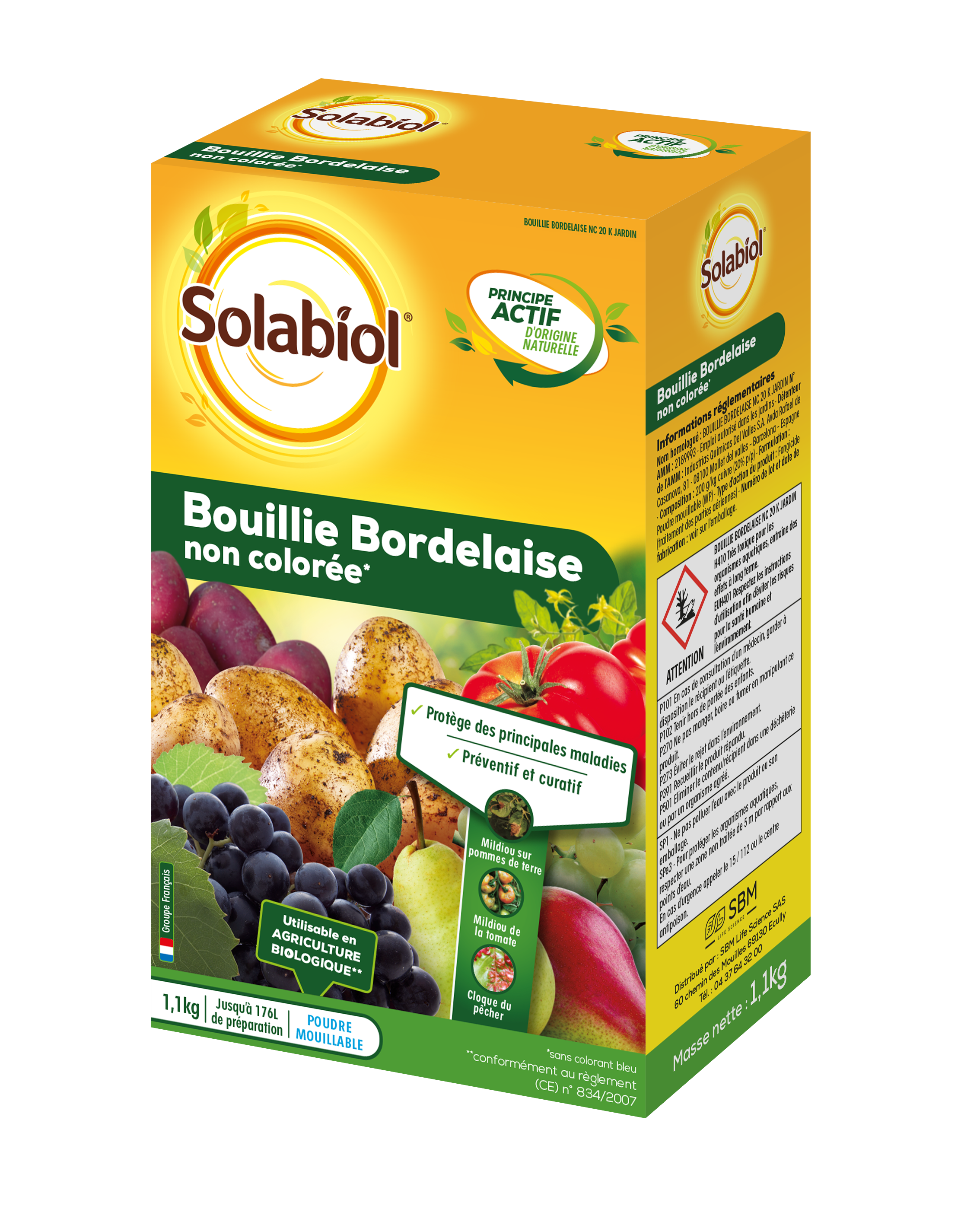 Sobou11n | bouillie bordelaise | non colorée | 1,1kg | utilisable en a