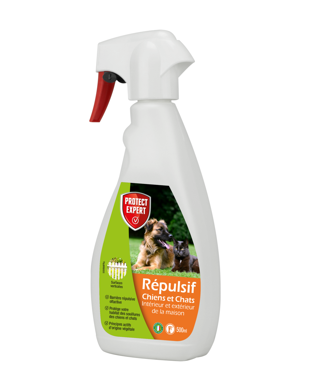 Repul500 - répulsif chats et chiens liquide - 500ml - prêt-à-l'emploi - efficace