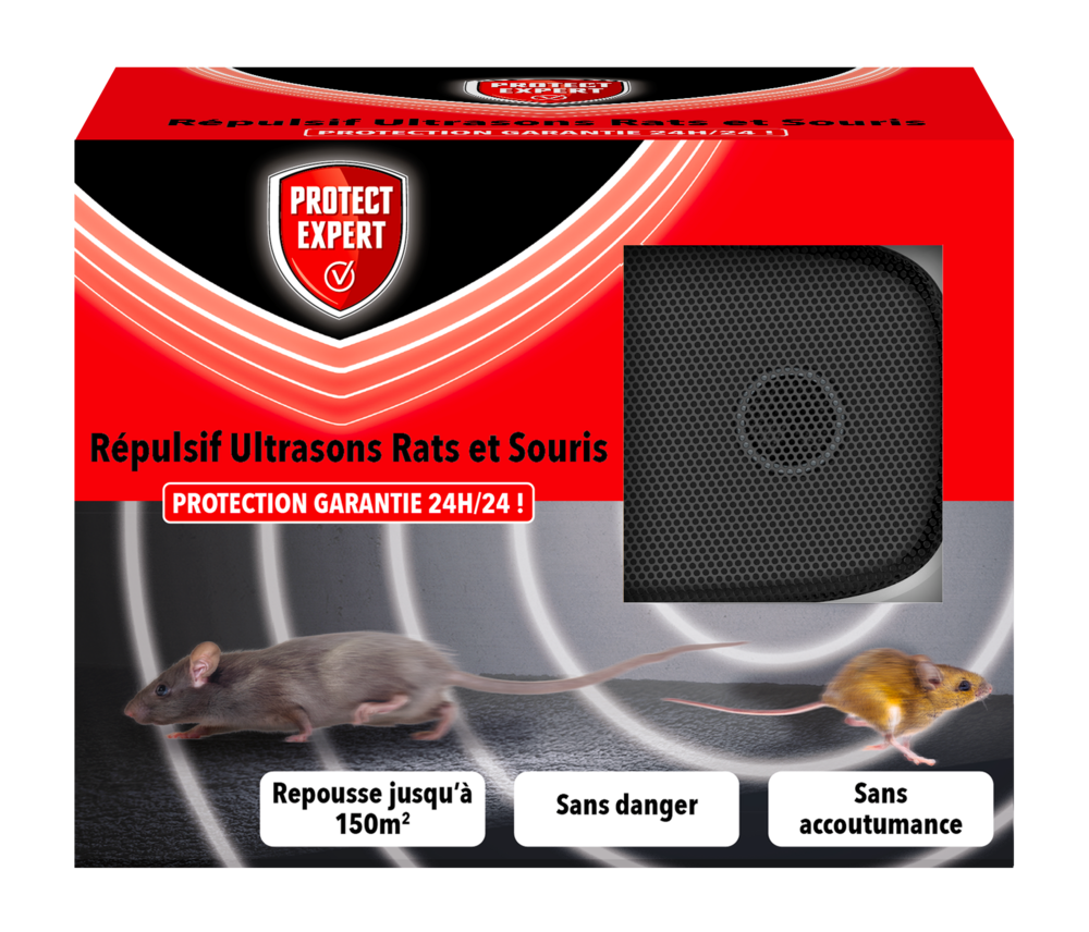 Ultrarasou - ultrason rats et souris - répulsif à ondes - sans accoutumance - repousse jusqu'à 150m²