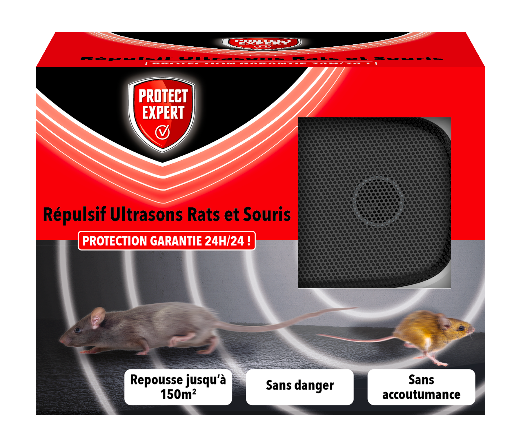 Ultrarasou | ultrason rats et souris | répulsif à ondes | sans accoutu