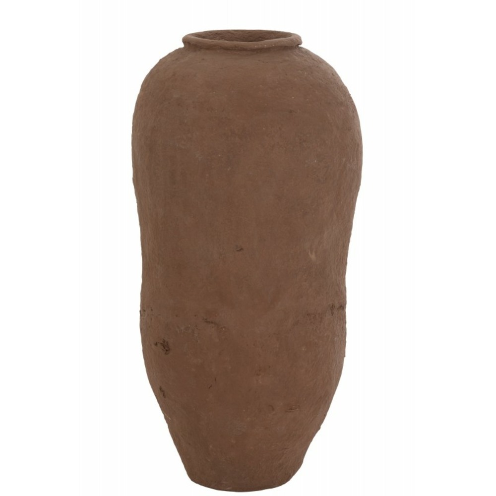 Vase irrégulier en papier marron 45x45x96 cm