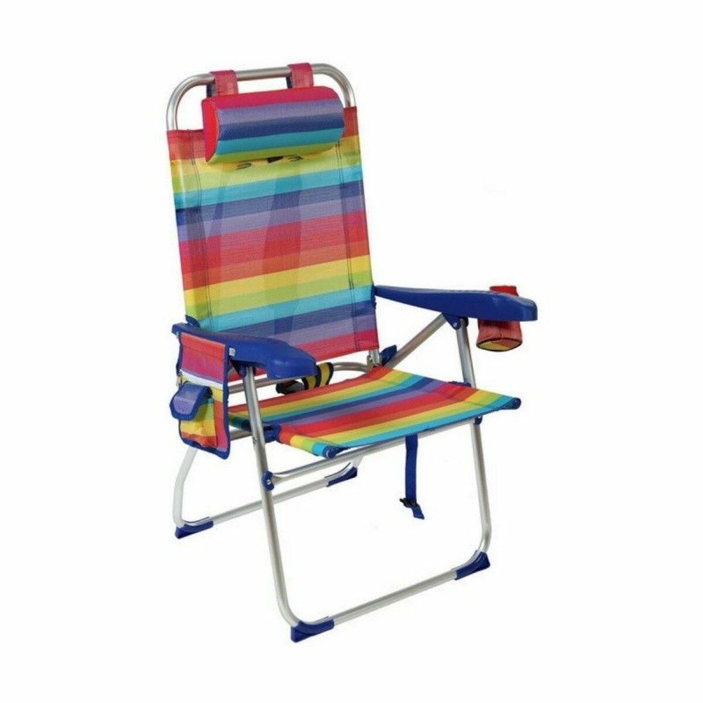 Chaise Pliante De Plage Camping Jardin Bleu Confortable Extérieur Transat  Leger