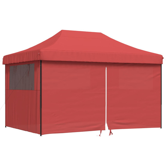Tente de réception pliable escamotable avec 4 parois latérales