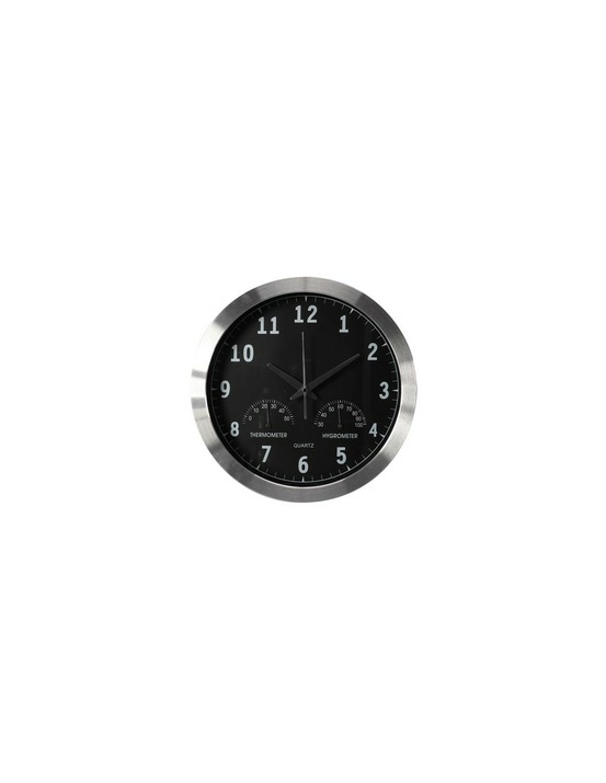 Horloge murale en aluminium avec thermomà_tre & hygromà_tre - à_ 35 5 cm