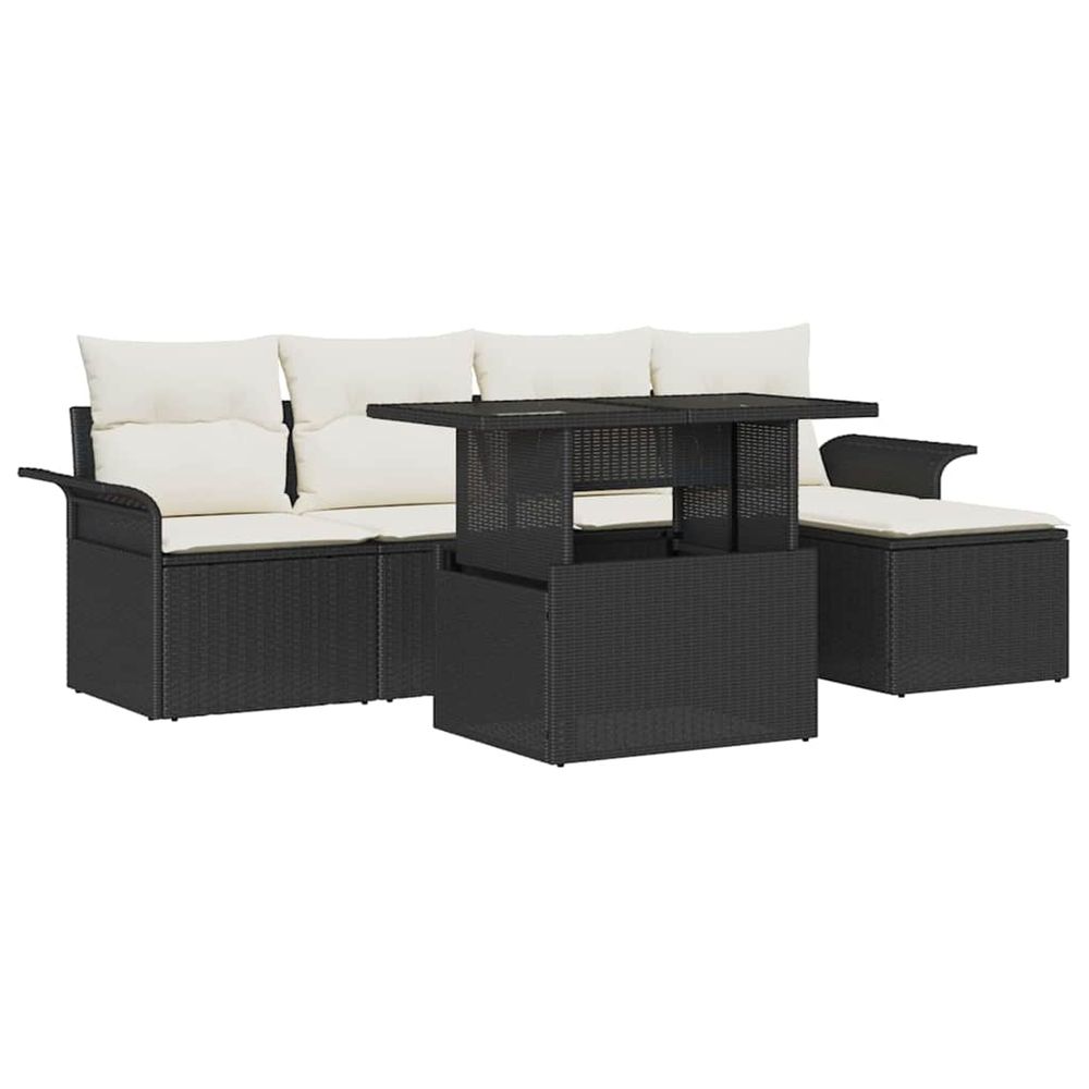 Ensemble de canapé de jardin 8 pc noir