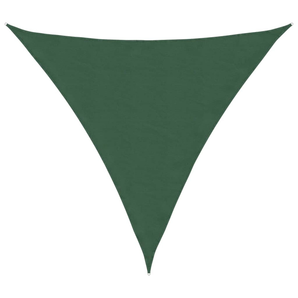 Voile parasol tissu oxford triangulaire 5x5x5 m vert foncé