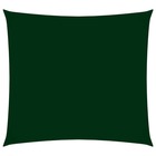 Voile toile d'ombrage parasol tissu oxford carré 6 x 6 m vert foncé
