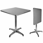 Table de bistro pliable aluminium carré 60 x 60 x 70 cm
