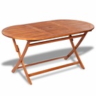 Table pliable de jardin 160 x 85 x 75 cm bois d'acacia massif