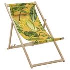 Chaise de plage en bois la grave 55x90x87 cm jaune