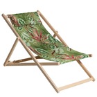 Chaise de plage en bois cala 55x90x87 cm vert