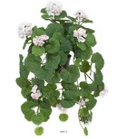 Géranium artificiel en fleurs retombant, en pot, l 50 cm rose-crème - couleur: r
