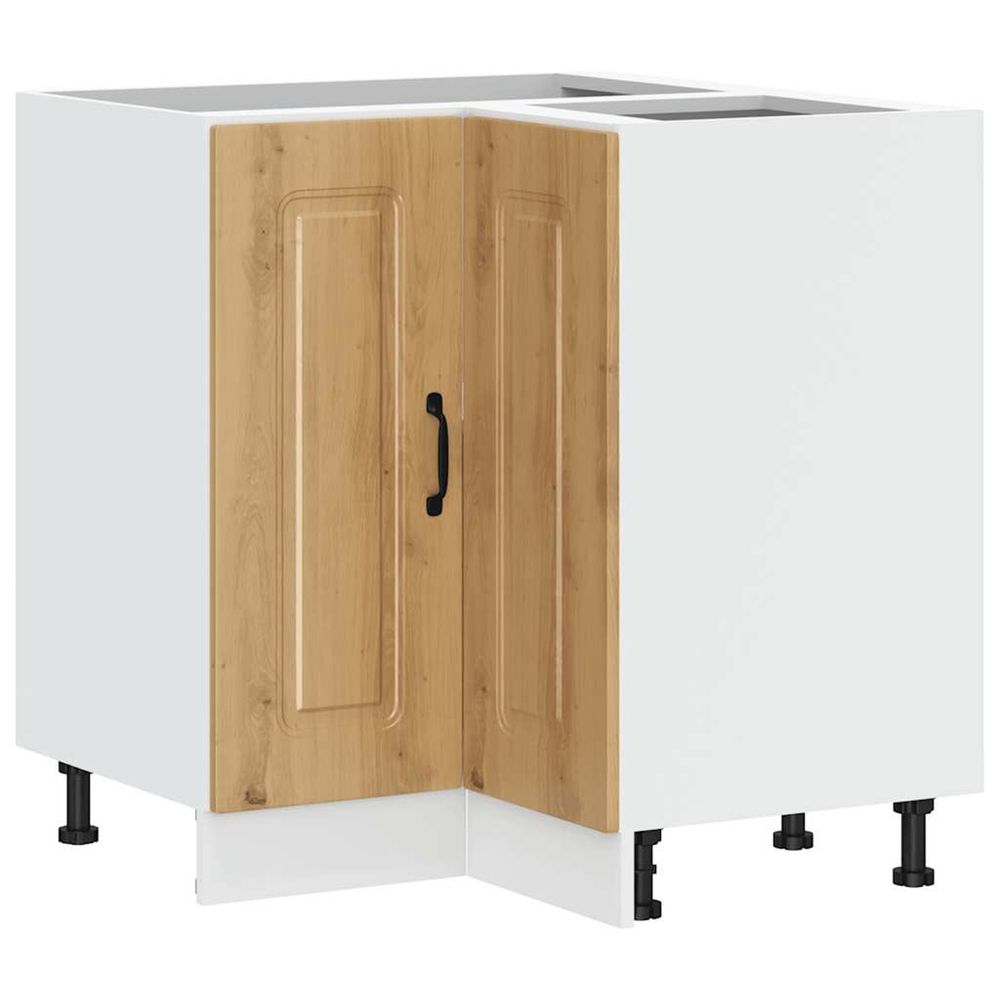 Armoire d'angle de cuisine kalmar chêne artisanal