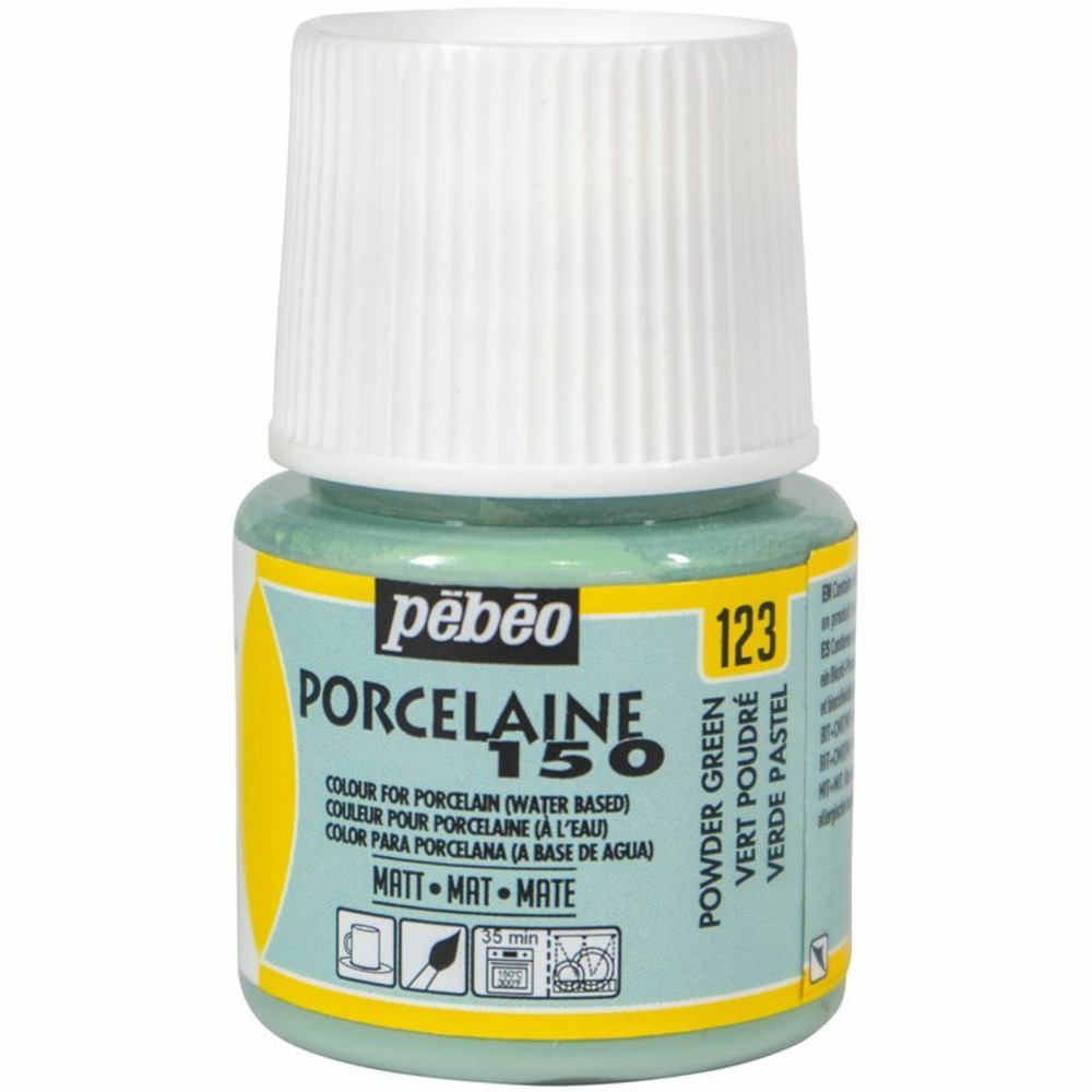 Peinture à l'eau mate pour porcelaine - vert - 45 ml