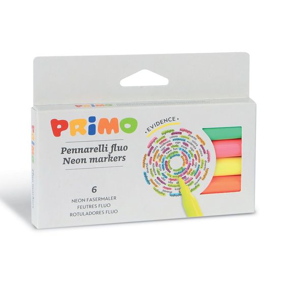6 feutres fluo pointe ø 2 mm