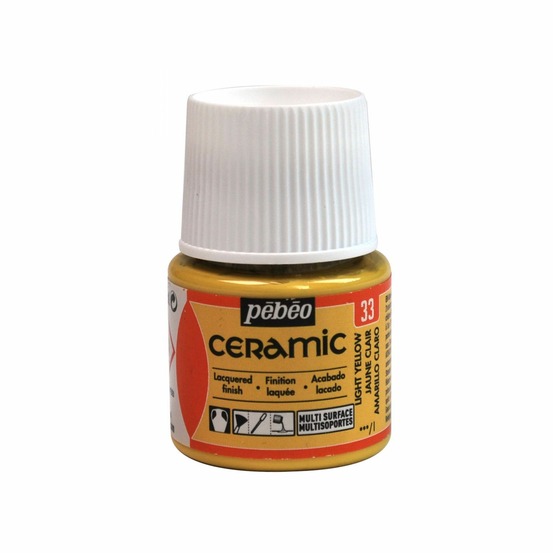 Peinture céramique et multi-surfaces - jaune clair - 45 ml