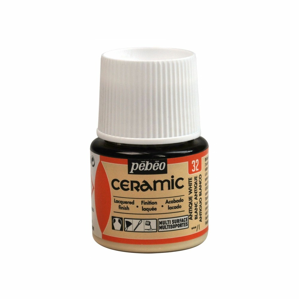 Peinture céramique et multi-surfaces - blanc antique - 45 ml
