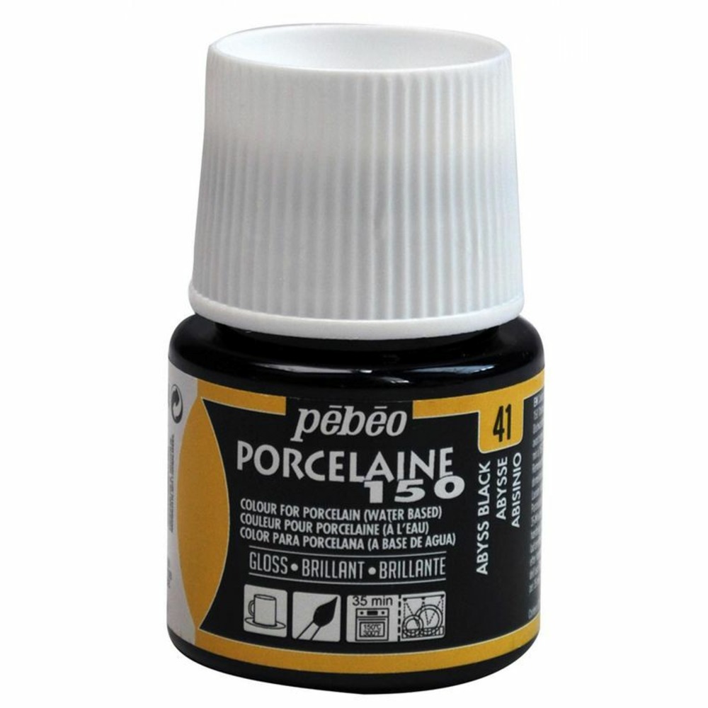 Peinture à l'eau brillante pour porcelaine - abysse - 45 ml