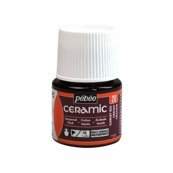 Peinture céramique et multi-surfaces - grenat - 45 ml