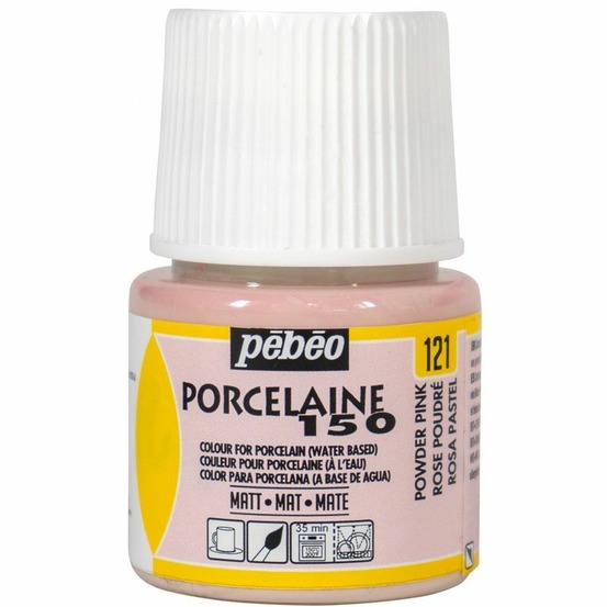 Peinture à l'eau mate pour porcelaine - rose - 45 ml
