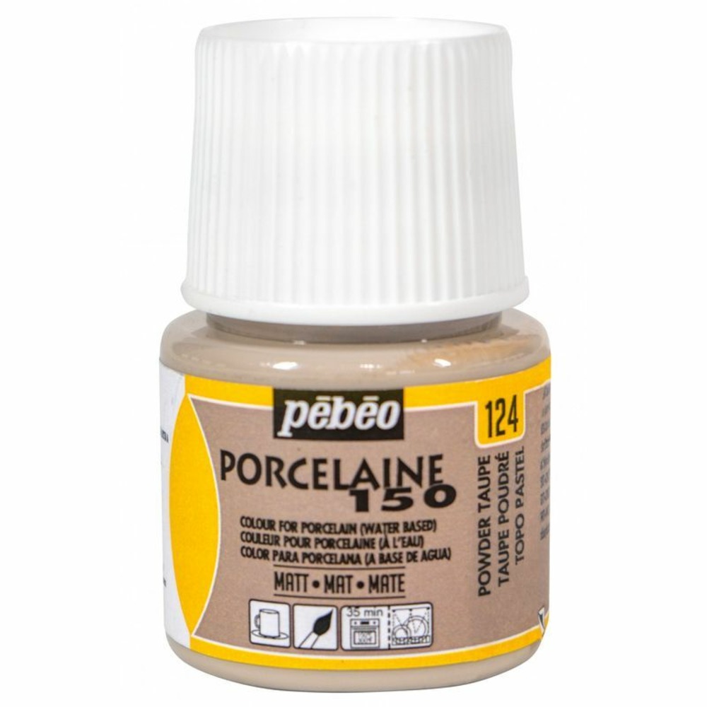 Peinture à l'eau mate pour porcelaine - taupe - 45 ml