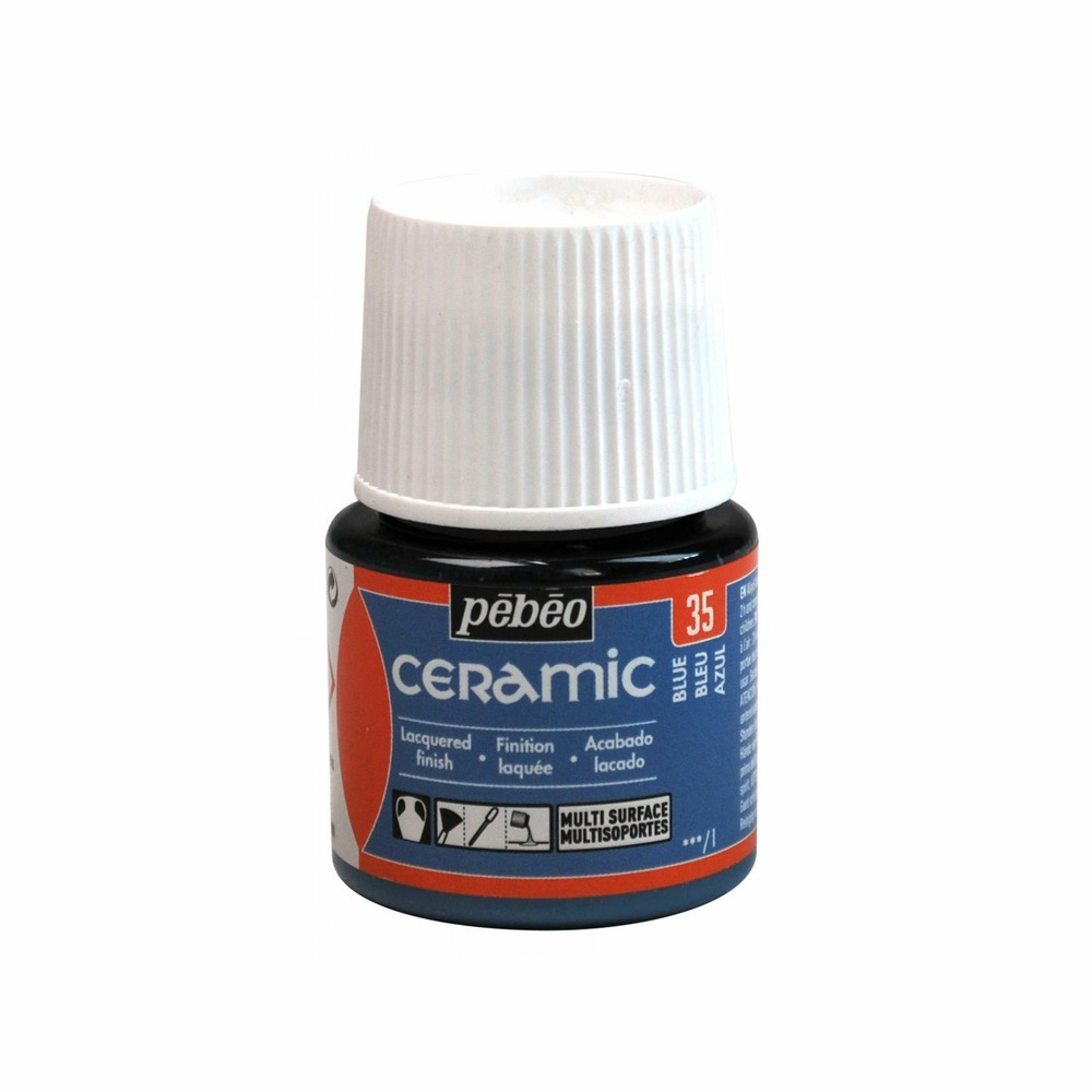 Peinture céramique et multi-surfaces - bleu - 45 ml