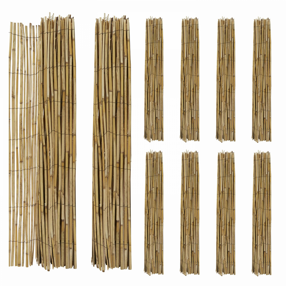 Canisse paillon de bambou non pelé (Lot de 5) JARDINDECO