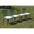 Chaise de jardin aluminium (lot de 4) coussins inclus