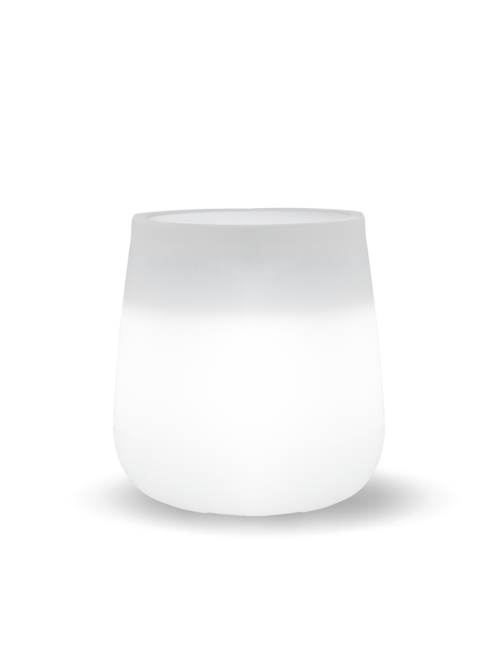 Pot lumineux camelia 40 solaire+batterie rechargeable led rgb avec télécommande ø39x39cm