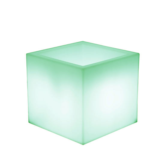 Pot carré lumineux Narciso 50 Solaire