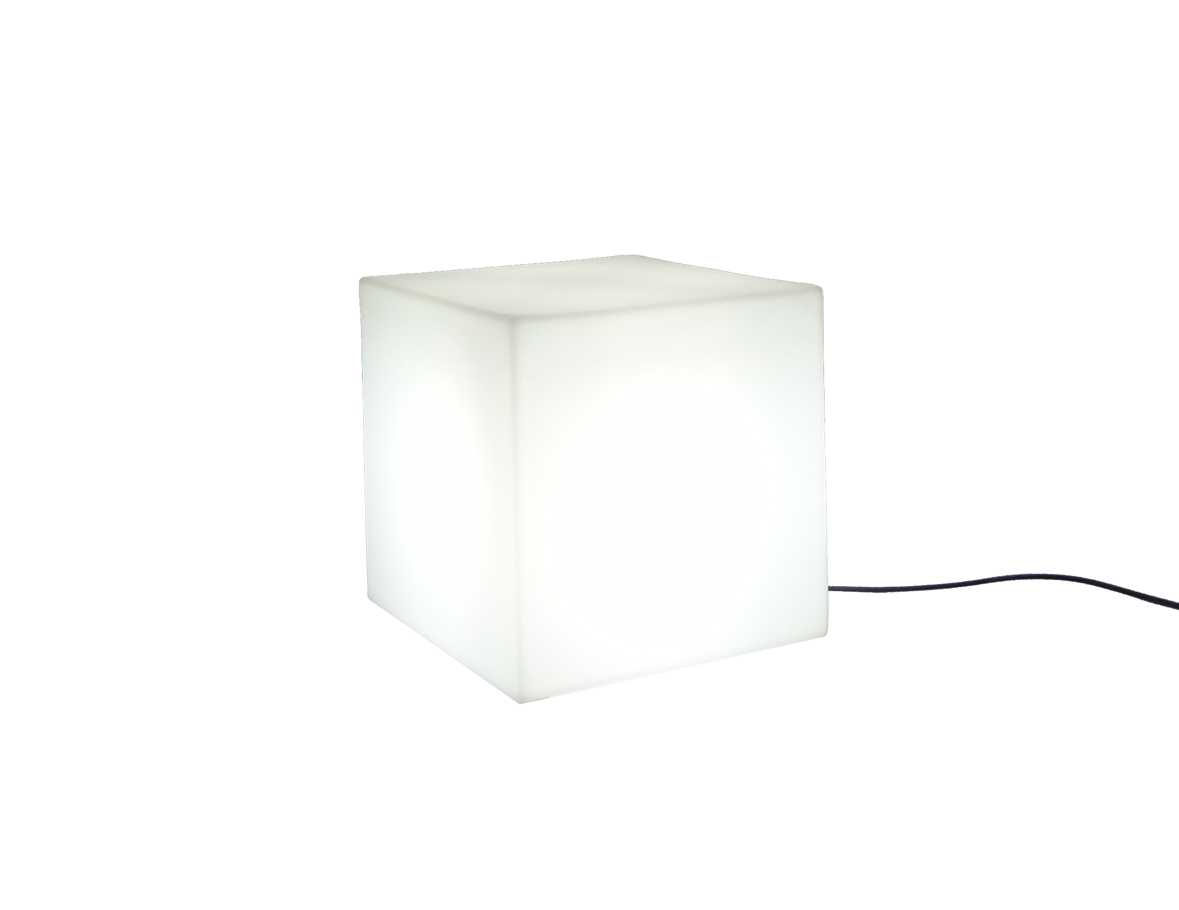 Cube lumineux cuby 40 lumière blanche froide par câble 40x40x40cm