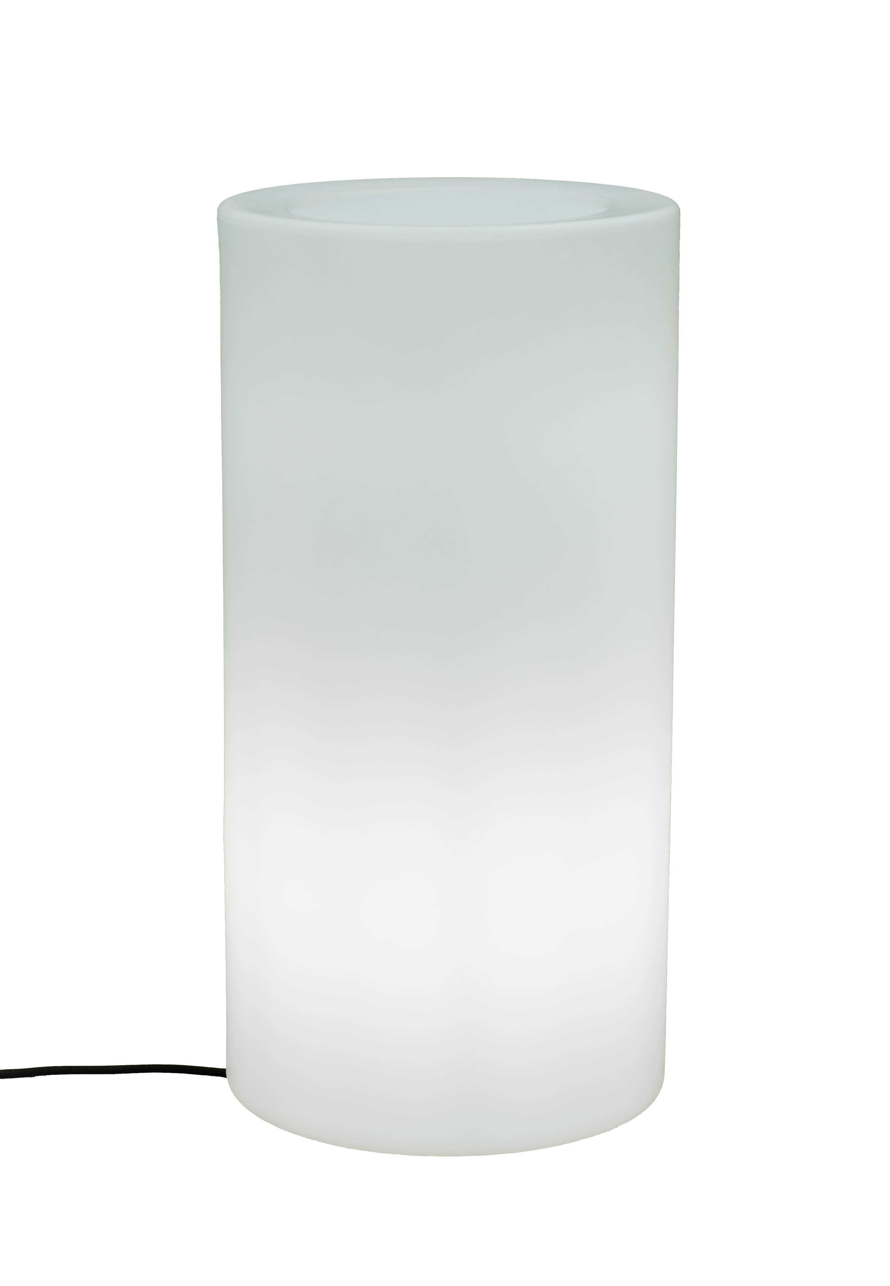 Pot lumineux rond palma 70 lumière blanche froide par câble ø35x70cm