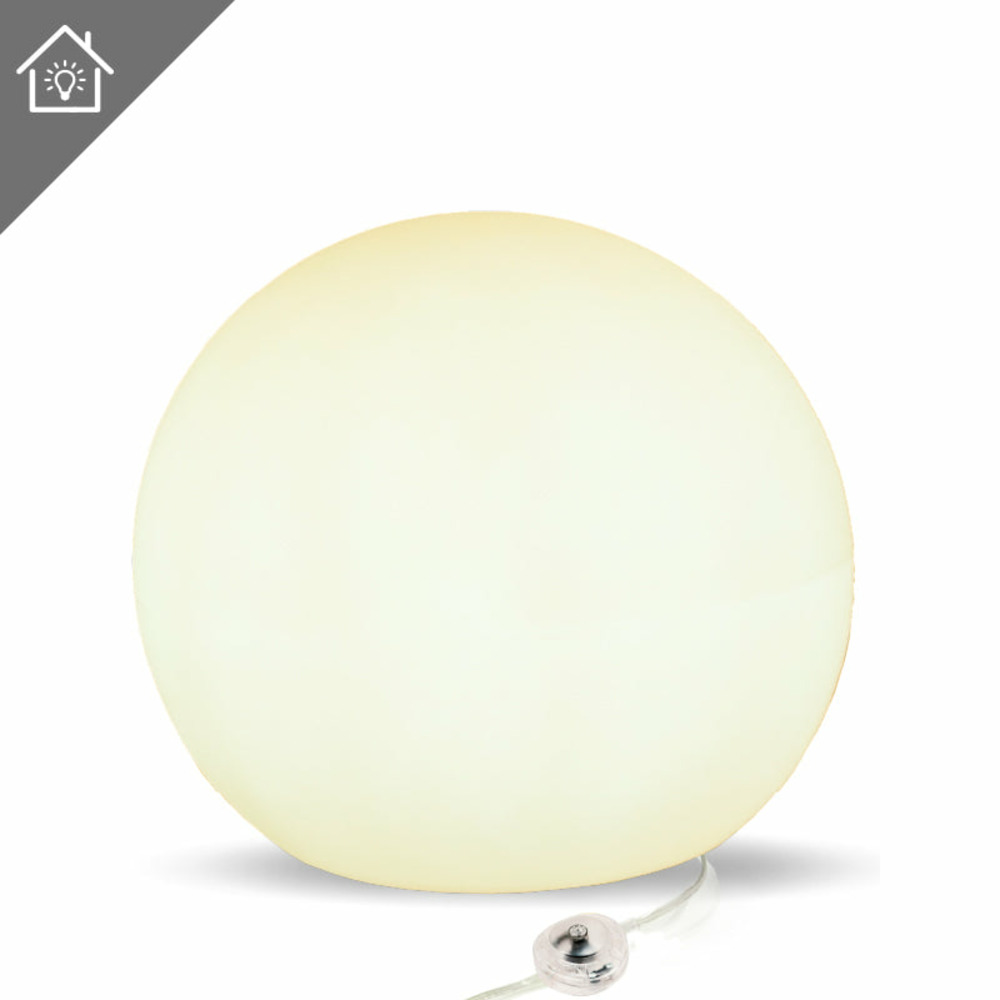 Lampe boule buly 80 lumière blanche chaude avec câble collection d'intérieur ø78x70cm