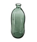 Vase bouteille en verre  recyclé vert kaki h 73 cm